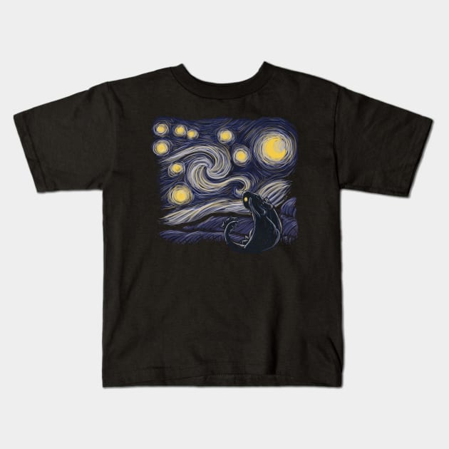 Starry Fury Kids T-Shirt by xMorfina